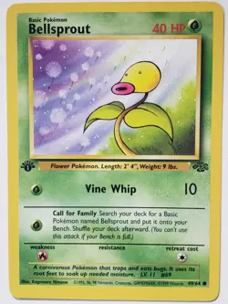 1ST EDITION Bellsprout 49/64 NM - 1999 Jungle Pokemon Card - Kagemaru Himeno Art - Image 1