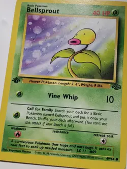 1ST EDITION Bellsprout 49/64 NM - 1999 Jungle Pokemon Card - Kagemaru Himeno Art - Image 2