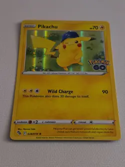 Pokemon Go Pikachu Holo TCG Card 028/078 - Image 1