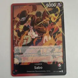 Bandai One Piece Card Game Sabo Leader OP13-004 OP-13 Eng Alt Art Foil 5000 - Image 1