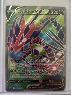Eternatus V SWSH044 NM Full Art Promo Rare Pokemon Card - Image 1
