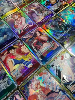 One Piece tcg Card Game 100 Cards Collection Mixed Lot w/ 10 FOILS Included - Image 1