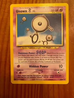 Pokemon Card - Neo Revelation 39/64 - UNOWN [B] (uncommon) - NM - Image 1