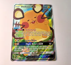 Pokemon TCG Dedenne GX Alternate Art Promo Holo Card 195a/214 NM Condition - Image 2