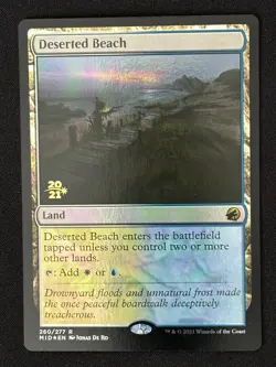 1x MTG Deserted Beach (Foil) - Prerelease Cards (PRE) (MID) #260 - Magic - Image 1