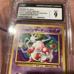 Sabrina's Mr. Mime Japanese Yamabuki City Gym #122 Pokemon Card CGC 9 - Image 2