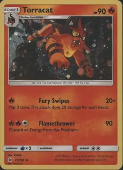 Torracat (Cosmos Holo) 25/149 Promo League & Championship Cards Pokemon NM - Image 1