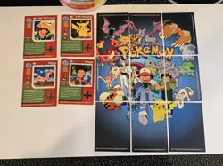 1999 Topps Pokemon 13-Card Complete Puzzle Set TV Animation Jesse James Pikachu - Image 1