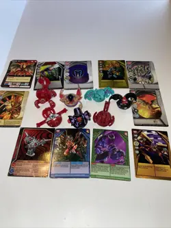 Bakugan Battle Brawlers Lot Of 7 with cards Lot D - Image 1