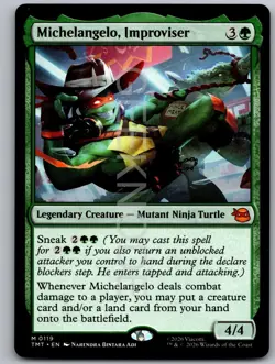 Michelangelo, Improviser 0119 TMNT Magic: The Gathering NM - Image 1