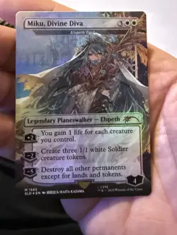 Miku, Divine Diva - Elspeth Tirel (Rainbow Foil) Secret Lair Drop Foil - Image 1