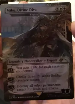 Miku, Divine Diva - Elspeth Tirel (Rainbow Foil) Secret Lair Drop Foil - Image 2