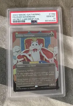 2022 MTG SECRET LAIR DROP LOOK AT THE KITTIES-FOIL FELIDAR SOVEREIGN PSA 10 - Image 1