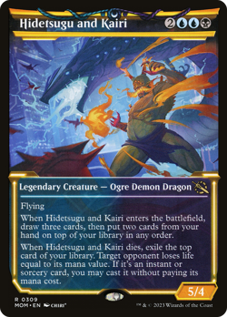 Hidetsugu and Kairi (Showcase Planar Booster Fun) [March of the Machine] Magic - Image 1