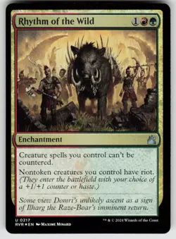 Rhythm of the Wild 217 Uncommon Ravnica Remastered Magic: The Gathering Foil NM - Image 1