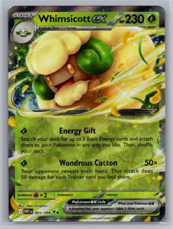 Whimsicott ex 005/086 Holo Double Rare White Flare Pokemon Near Mint - Image 1