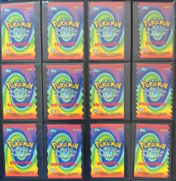 Pokemon TOPPS First Movie - 1999 - Diecut complete set 12/12 - BLUE logo - EXC - Image 4