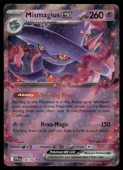 Pokemon Cards Mismagius ex 036/094 Phantasmal Flames Double Rare NM *7 - Image 1