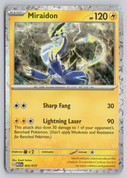 MIRAIDON 003/015 HOLO PROMO MCDONALD'S PROMOS 2024 POKEMON NM - Image 1