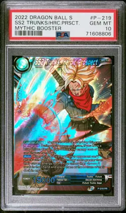 SS2 Trunks, Heroic Prospect P-219 Promo Cards Dragon Ball Super PSA 10 - Image 1