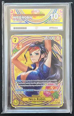 Nico Robin EB03-055 SP One Piece TCG Ace 10 Perfect Subgrades English FAST🚚2DAY - Image 1