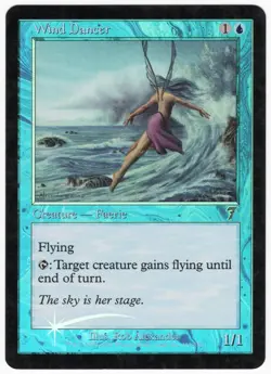 Wind Dancer 2001 MTG Core Set 7th Edition FOIL Blue Uncommon Creature SP - NM A1 - Image 1
