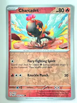 Charcadet 026/182 Reverse Holo Common Paradox Rift Pokemon Pack Fresh Near Mint - Image 1