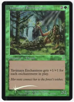 Yavimaya Enchantress 2001 MTG Core Set 7th Edition FOIL Green Creature NM AZ2 - Image 1
