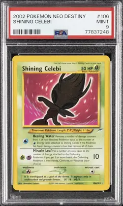 2002 POKEMON NEO DESTINY #106 SHINING CELEBI PSA 9 - Image 1