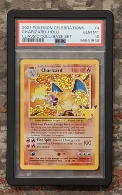 2021 Pokemon TCG Celebrations Classic Charizard Holo #4/102 PSA 10 Cert 96861568 - Image 1