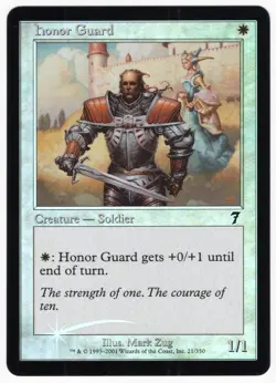 Honor Guard 2001 MTG Core Set 7th Edition FOIL White Common Creature NM AZ1 - Image 1