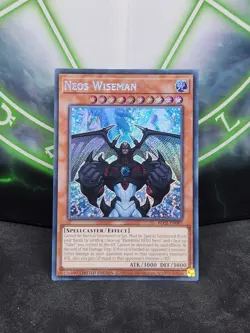 Yugioh Neos Wiseman BLC1-EN007 Secret Rare Limited Edition NM - Image 1