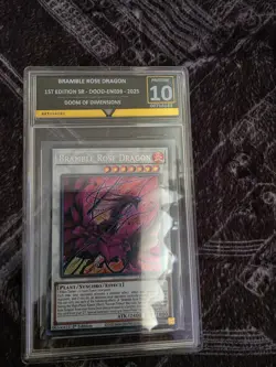 YUGIOH DOOD-EN039 Bramble Rose Dragon Secret Rare 1st Edition. GRADED 10 - Image 1