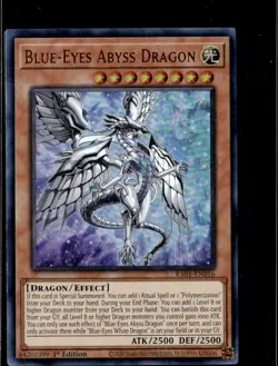 Yu-Gi-Oh! Blue Eyes Abyss Dragon 1st Edition Ultra Rare RAO1-EN016 Holo - Image 1