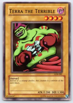 Terra the Terrible LOB-080 The Legend of Blue Eyes White Dragon Yu-Gi-Oh MP - Image 1