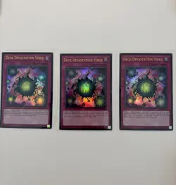 Yugioh! 3x Deck Devastation Virus LCKC-EN047 Ultra Rare Unlimited Near Mint - Image 1