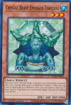 1x Crystal Beast Emerald Tortoise - NM Eng YuGiOh - Legend of the Crystal Beasts - Image 1