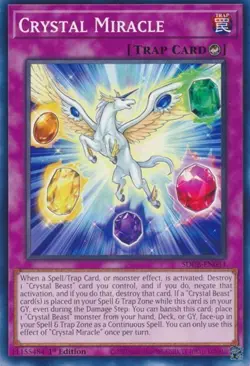 1x Crystal Miracle - 1st Edition NM Eng YuGiOh - Legend of the Crystal Beasts - Image 1