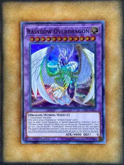 Yugioh Rainbow Overdragon LED2-EN037 Super Rare 1st Ed NM - Image 1