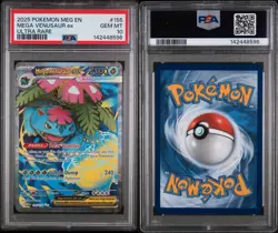 2025 POKEMON MEG EN-MEGA EVOLUTION ULTRA RARE #155 MEGA VENUSAUR EX PSA 10 - Image 3