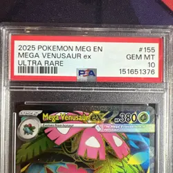2025 Pokemon Mega Evolution Venusaur ex Ultra Rare 155/132 PSA 10 GEM MINT - Image 2