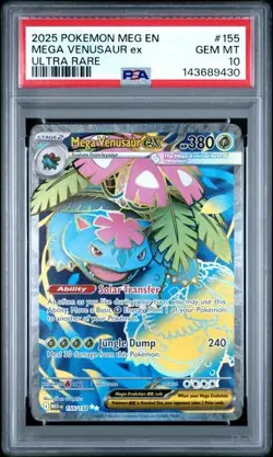 2025 POKEMON 155/132 MEGA EVOLUTION ULTRA RARE #155 MEGA VENUSAUR EX PSA 10 - Image 1