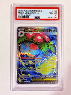 Pokemon Mega Evolution - Mega Venusaur ex Ultra Rare Full Art #155/132 PSA 10 - Image 1