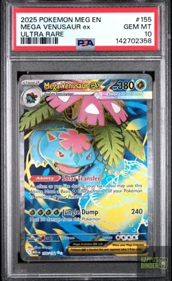 Mega Venusaur EX 155/132 Ultra Rare Mega Evolution Pokemon PSA 10 - Image 1