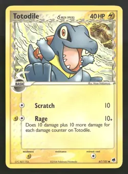 Totodile - 67/101 - Common - EX Dragon Frontiers - Pokemon Card - LP - Image 1