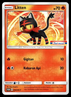 Litten - 006/SM-P - NM - Indonesian Indomaret - Promo - Pokemon - B1-63 - Image 1