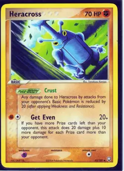 VINTAGE POKEMON EX TEAM ROCKET RETURNS-HERACROSS-42/109 UNCOMMON -REGULAR -NM/LP - Image 1