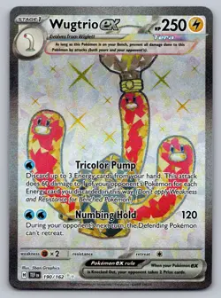 Wugtrio ex 190/162 Ultra Rare Temporal Forces Pokemon Holo Near Mint - Image 1