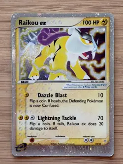 2004 Raikou ex 92/95 Holo EX Team Magma vs Team Aqua Pokemon LP/MP - Image 3