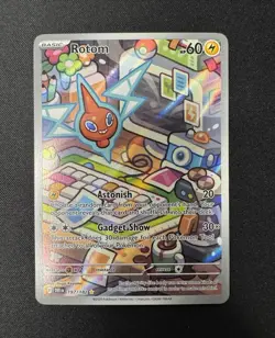 Pokemon TCG Rotom 197/182 Sv10 Destined Rivals Illus Rare Holo EN Taiga - Image 1